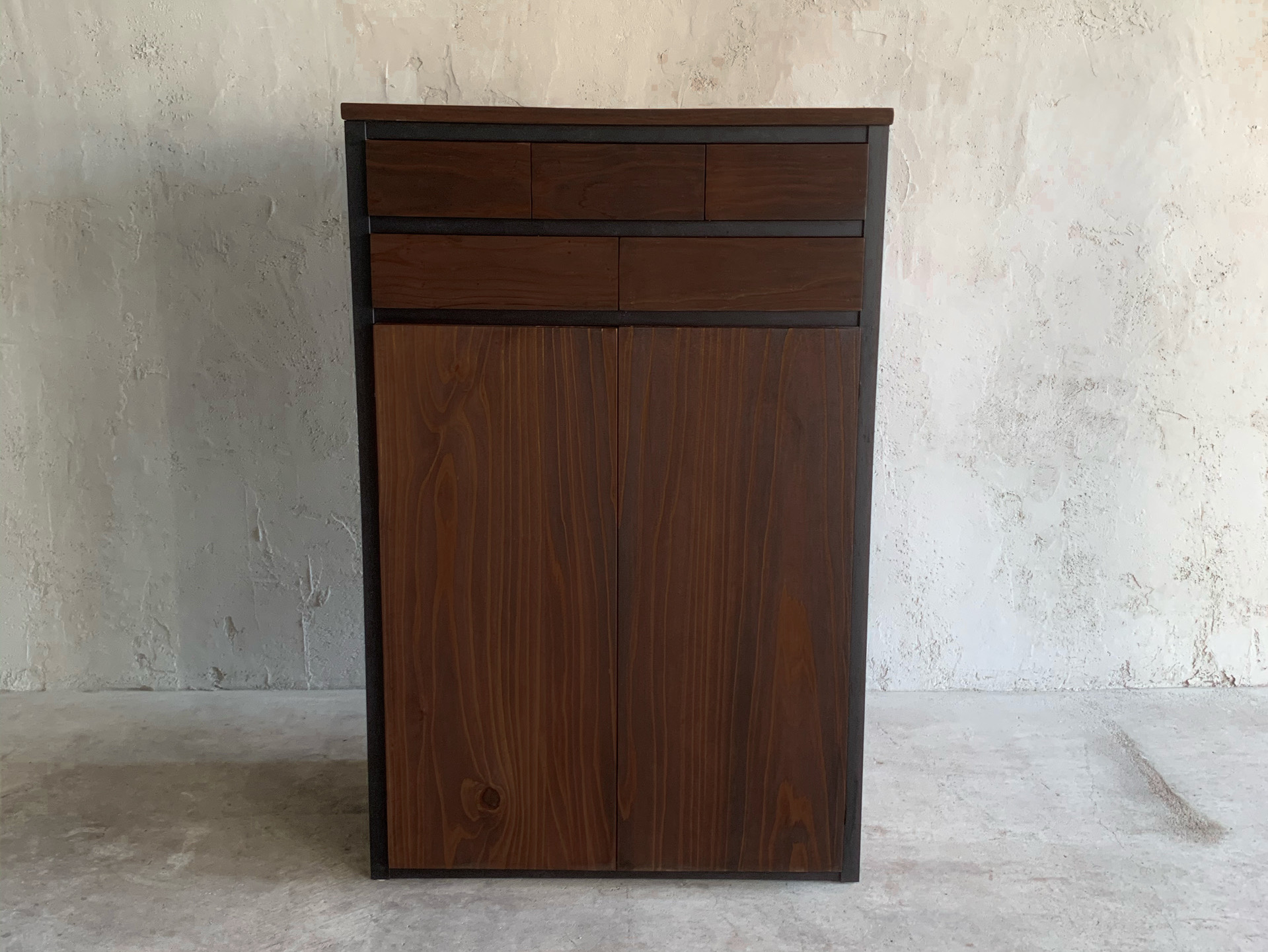 Industrial cabinet/5 drawer/Hinged door の画像